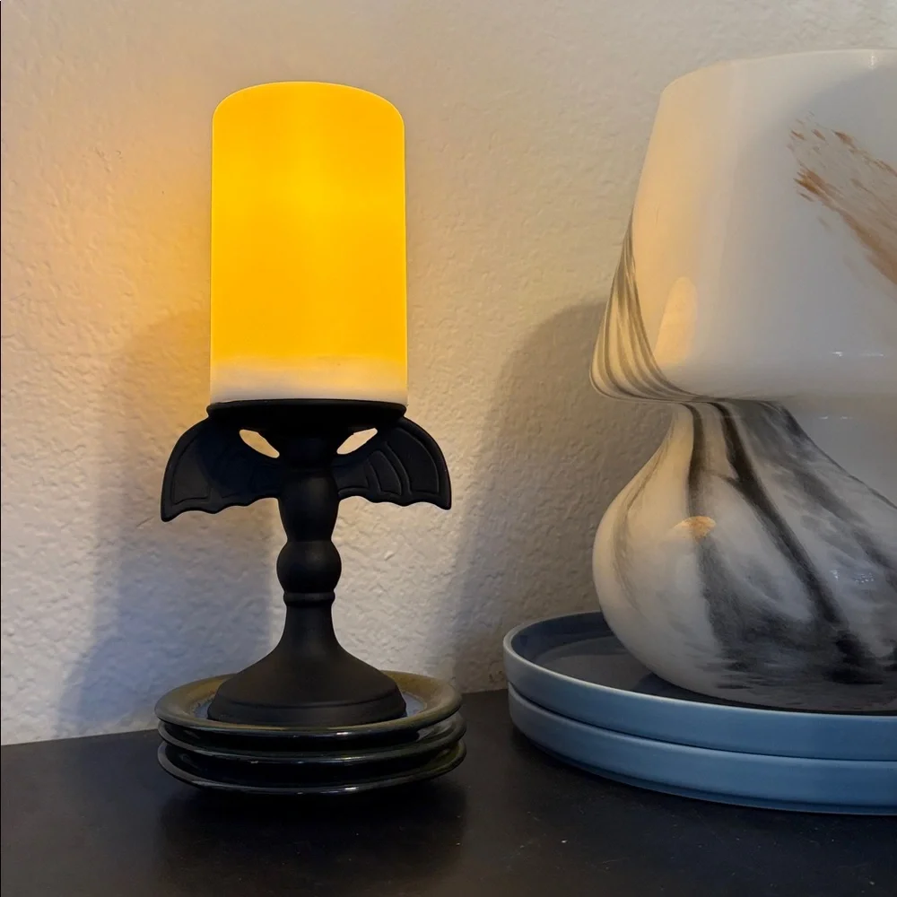 🆕HTF Target Black Bat Pedestal/Riser Candleholder